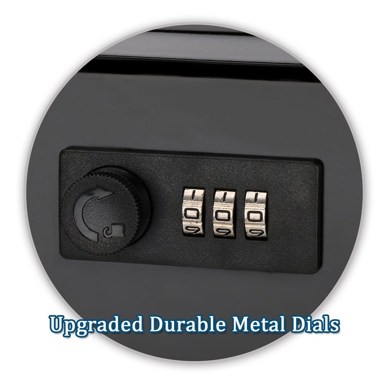 Jssmst Locking Mailbox Wall Mounted Vertical- Jssmst Mail Boxes with Combination Lock Large Capacity, 12.6 x 8.46 x 3.35 Inch, Black, SM-0601CM,Medium - Image 2